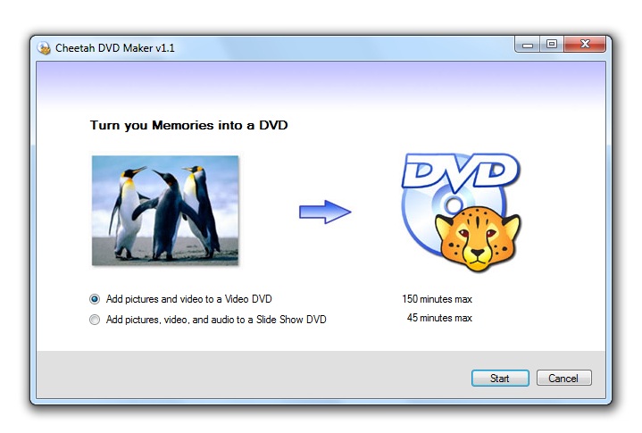 Cheetah DVD Maker screenshot